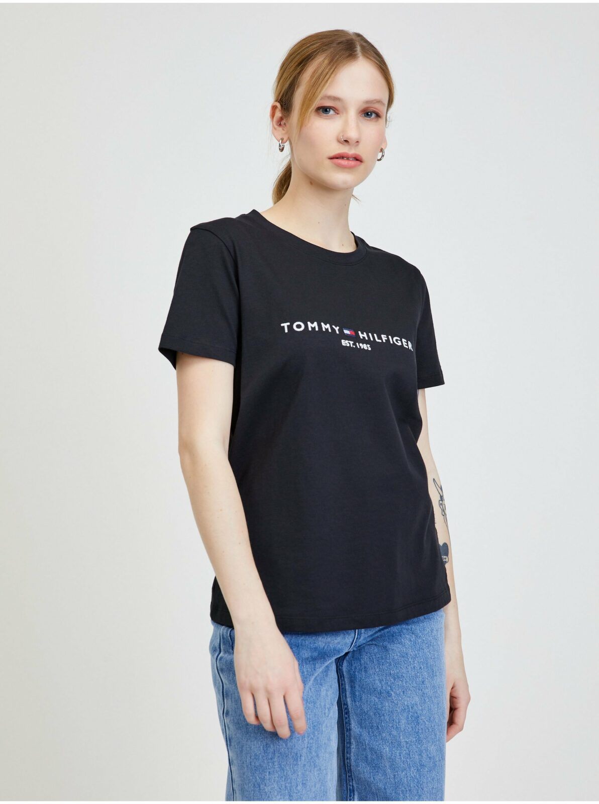 Černé dámské tričko Tommy Hilfiger