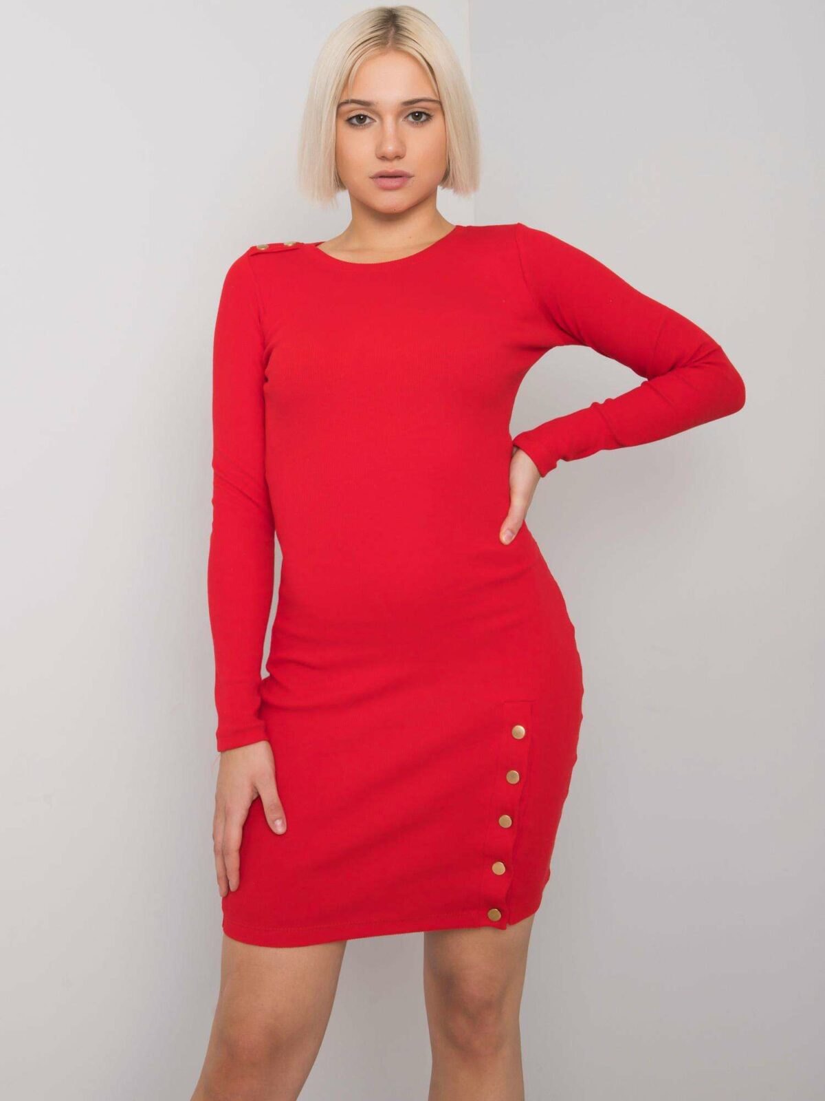 Červené vypasované šaty Aneeka