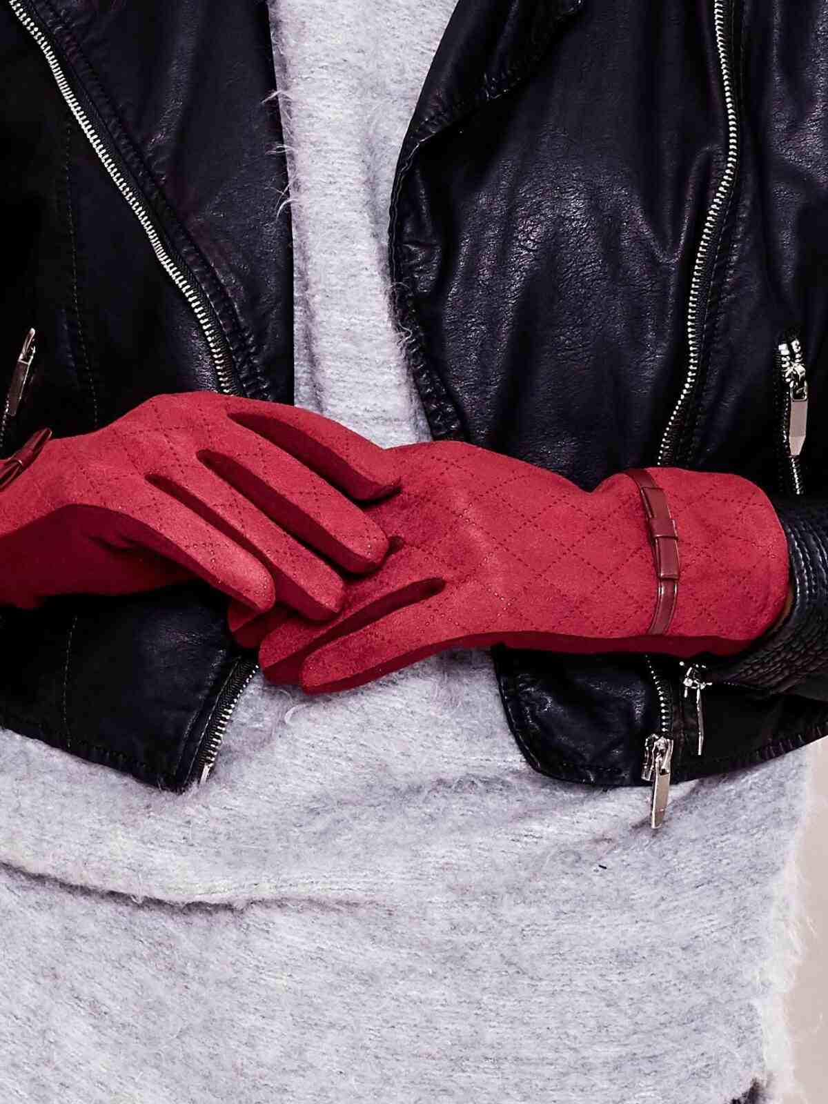 Hřejivé teplé rukavice s mašlí