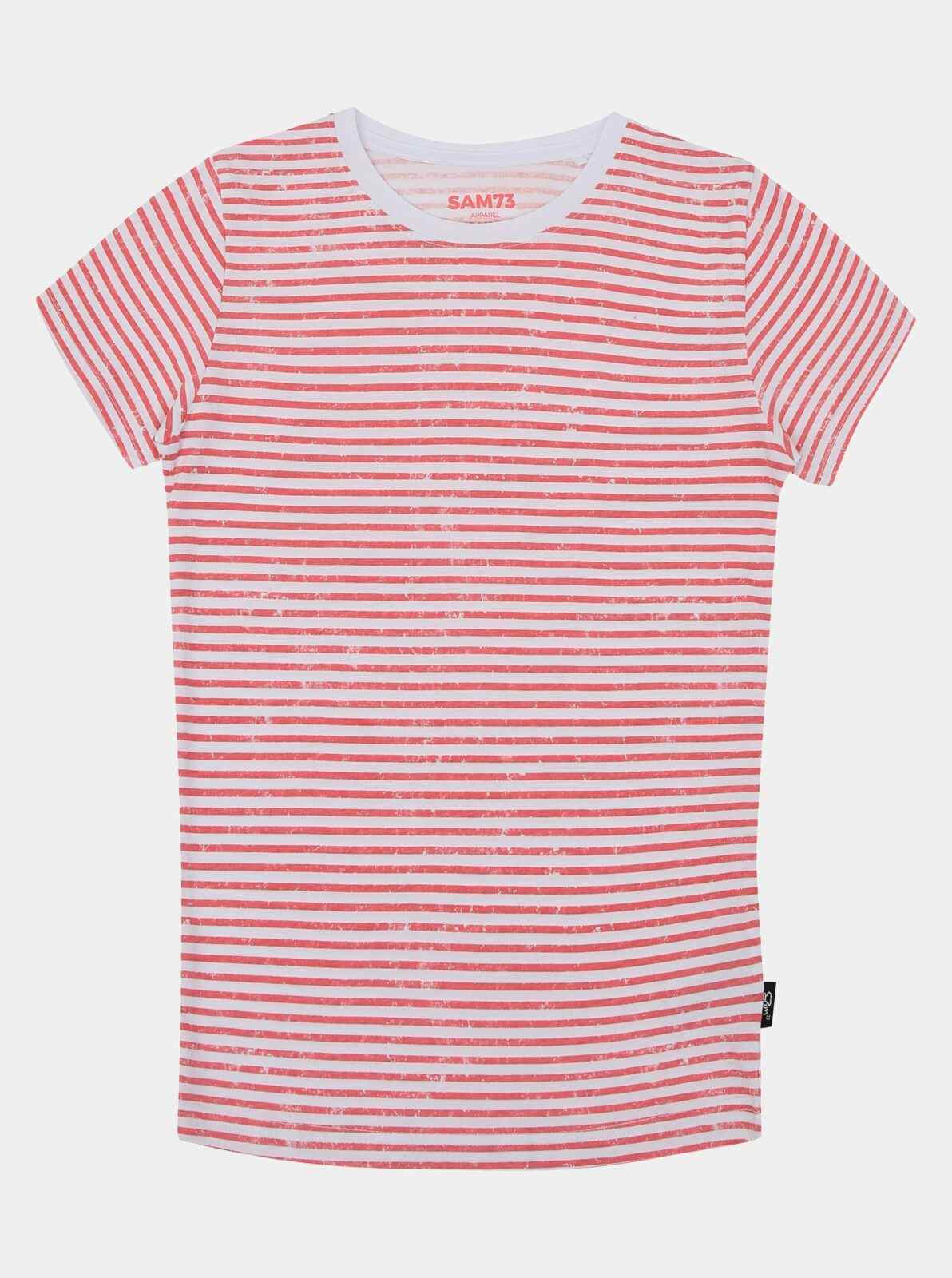 Růžovo-bílé holčičí pruhované tričko