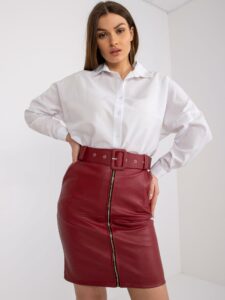 Bordeaux miniskirt with a