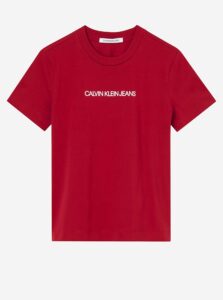 Červené dámské tričko Calvin Klein