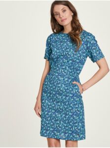 Modré dámské vzorované šaty Tranquillo -