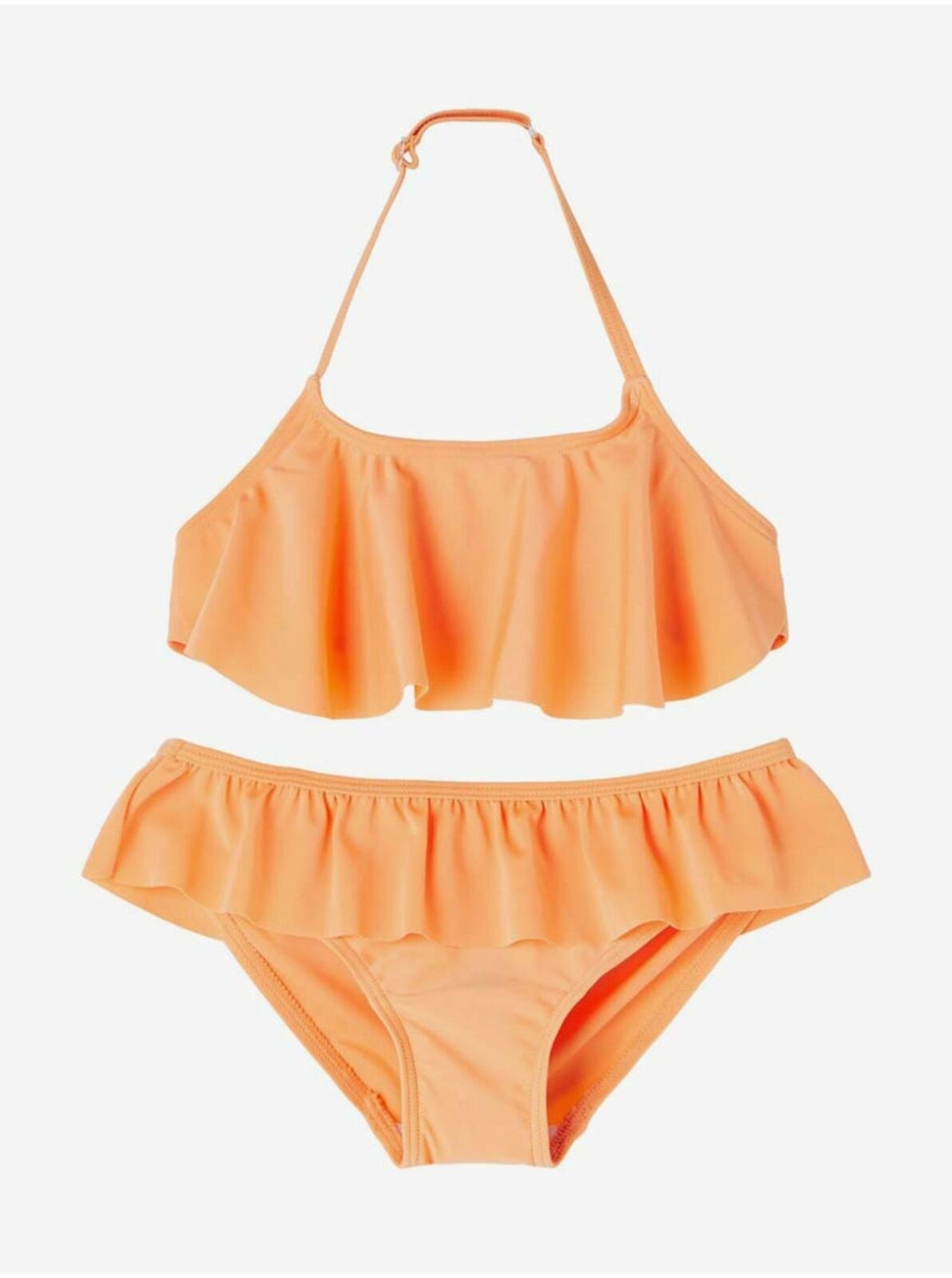 Oranžové holčičí dvoudílné plavky name it