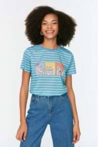Trendyol Mint Tom and Jerry Licensed Basic Knitted