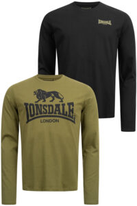 Pánské tričko Lonsdale 115087-Black/Olive