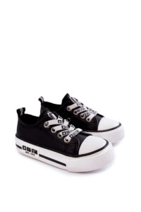 Children's Leather Sneakers BIG STAR KK374043 Black and