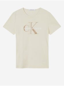 Béžové dámské tričko Calvin Klein -