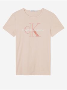 Světle růžové dámské tričko Calvin Klein -