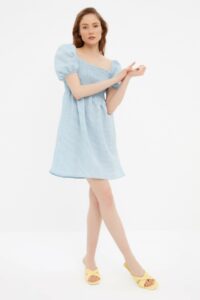 Trendyol Blue Gingham Dress