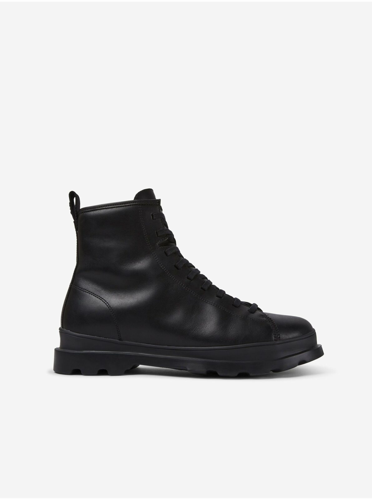 Černé pánské kotníkové kožené boty Camper