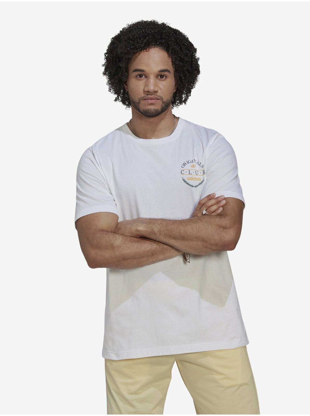 Bílé pánské tričko s potiskem adidas