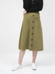Khaki midi sukně Jacqueline de Yong