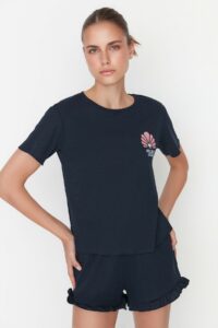 Trendyol Navy Blue Embroidered Camisole