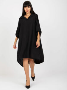 Black asymmetrical one size dress