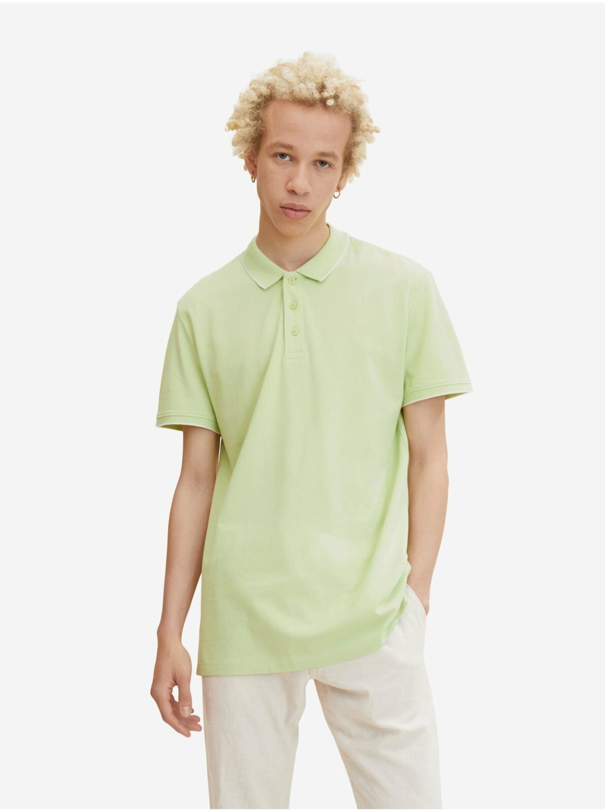 Světle zelené polo tričko Tom Tailor