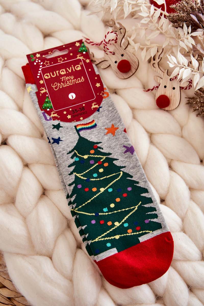 Dámské Ponožky S Vánočním Vzorem V