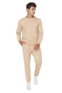 Trendyol Camel Striped Knitted