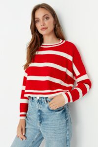 Trendyol Red Striped Knitwear
