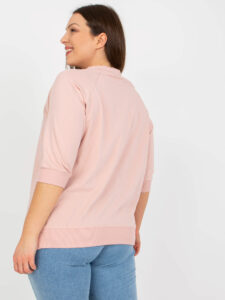 Dusty pink plus size blouse