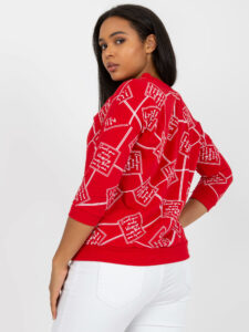 Red plus size blouse