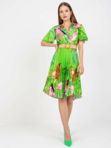 Light green dress with prints and