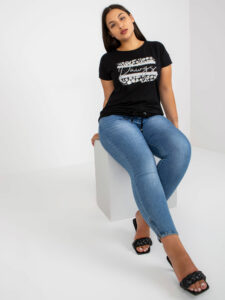 Black and gray plus size t-shirt