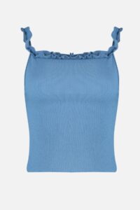 Trendyol Blue Frilly Knitted
