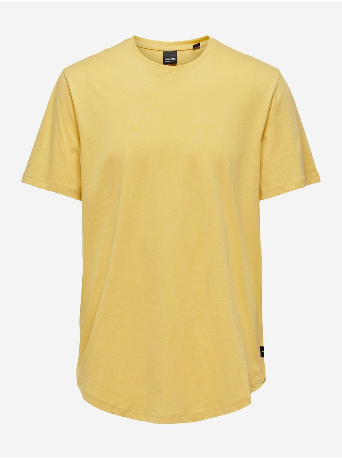 Žluté pánské prodloužené basic tričko ONLY &