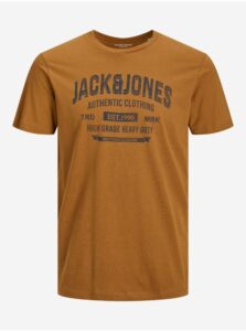 Hnědé tričko Jack & Jones