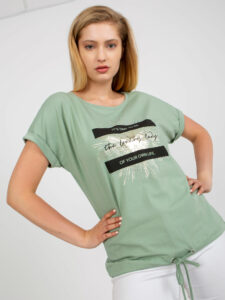 Plus size pistachio t-shirt with