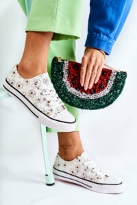 Women's Low Sneakers With Flowers