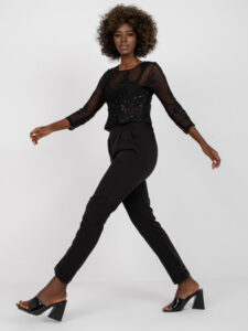 Black women's pants with straight