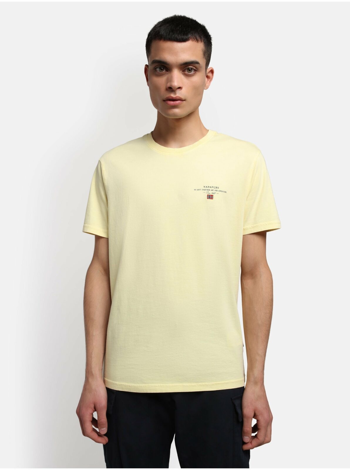 Světle žluté pánské tričko NAPAPIJRI