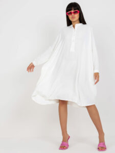 Oversized white shirt dress