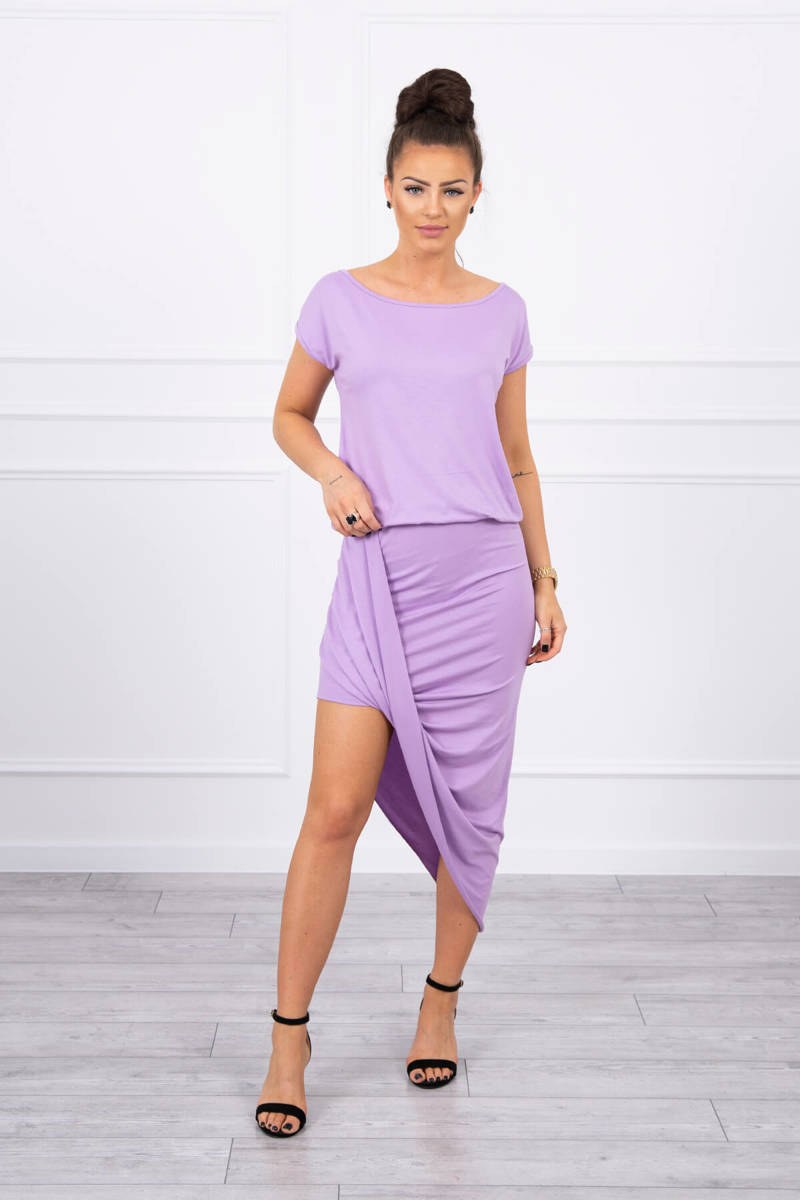 Asymetrické šaty fialové