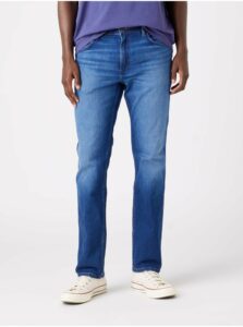Modré pánské straight fit džíny