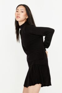 Trendyol Black Frill Detailed Sweater Skirt