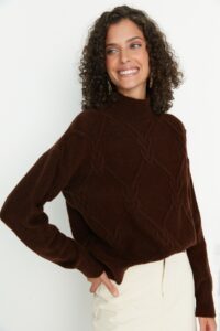 Trendyol Brown Turtleneck Knitwear