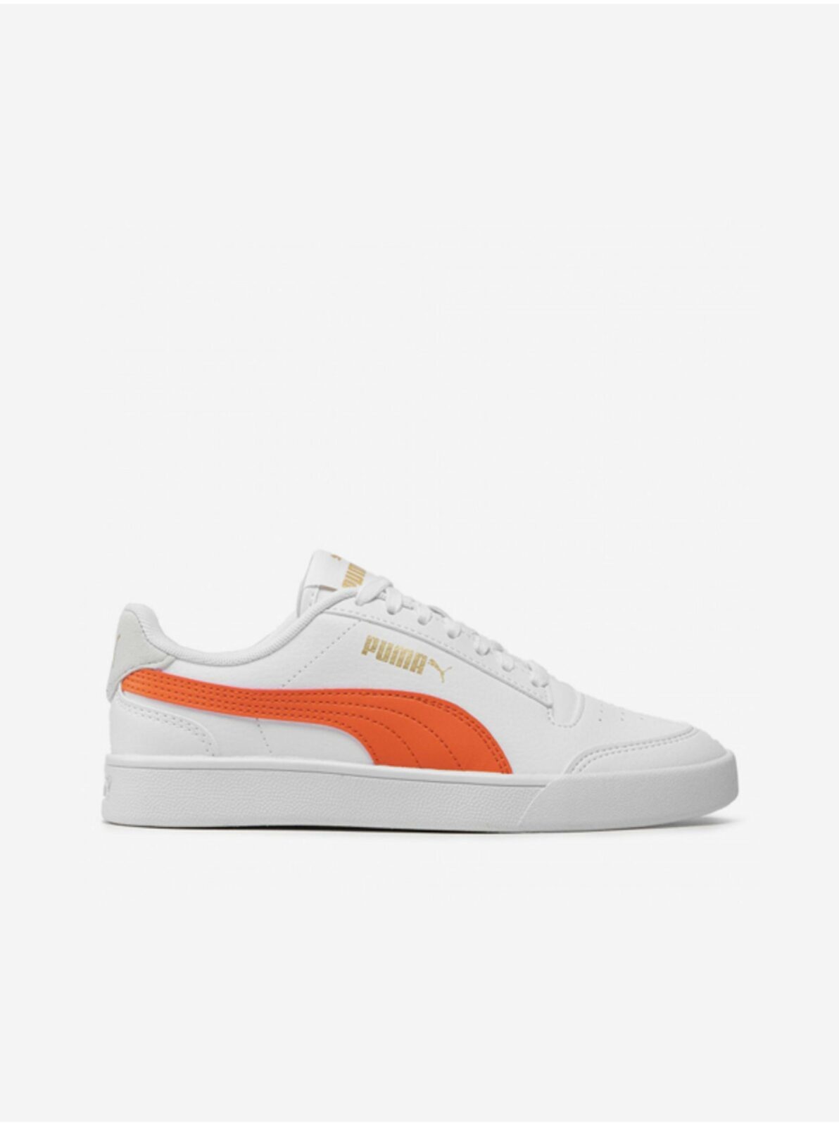 Oranžovo-bílé dětské tenisky Puma Shuffle