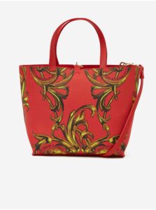 Červená dámská vzorovaná velká kabelka Versace