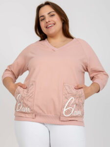 Dusty pink plus size blouse with