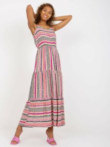 Colorful patterned maxi dress with
