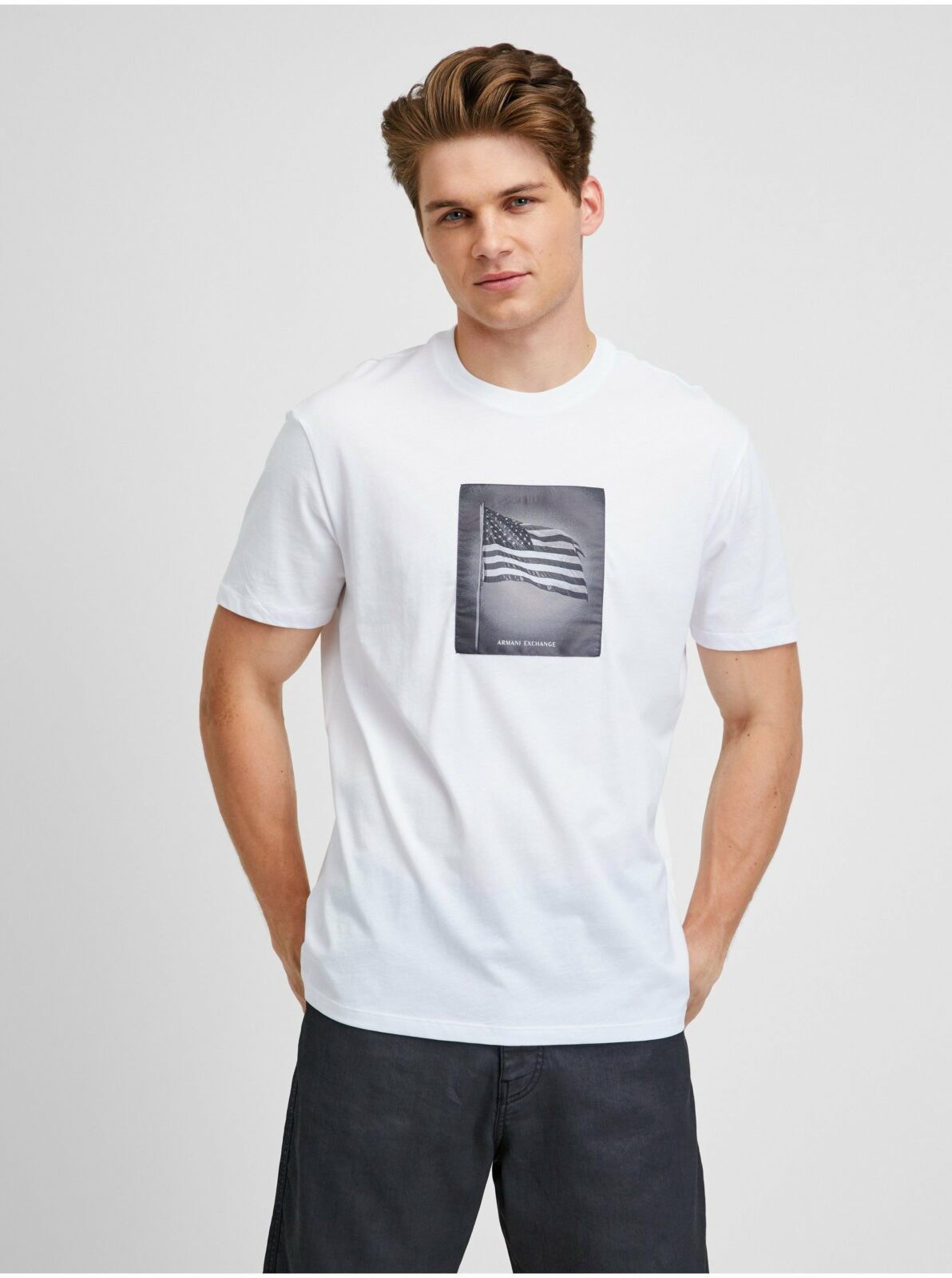 Bílé pánské tričko Armani Exchange