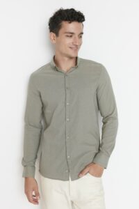 Trendyol Light Khaki Mens Slim Fit Shirt