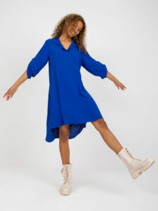 One size cobalt asymmetric dress