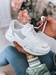 BRIS women's sneakers white-gray