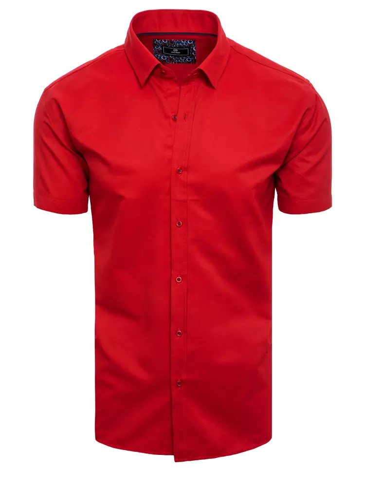 Pánská červená košile s krátkým
