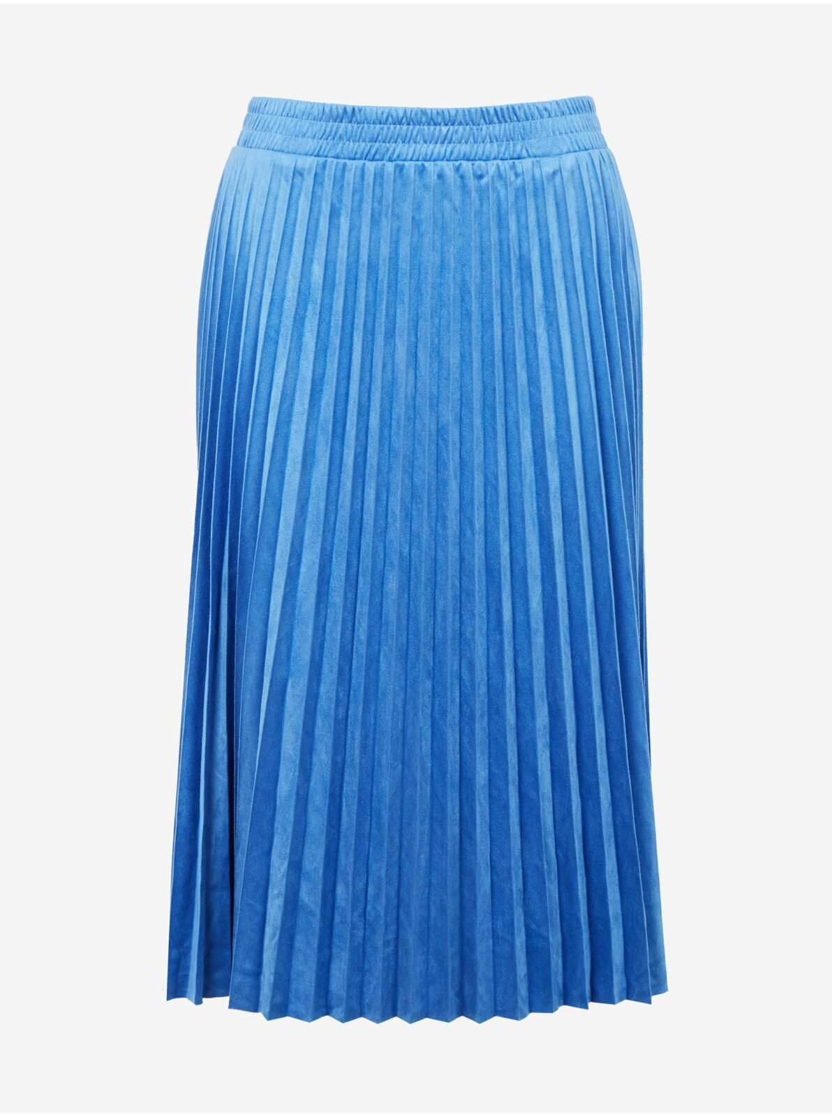 Modrá plisovaná midi sukně ORSAY