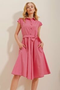 Trend Alaçatı Stili Dress - Pink